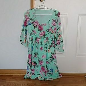 Nwt Maternity Pinkblush mint floral dress